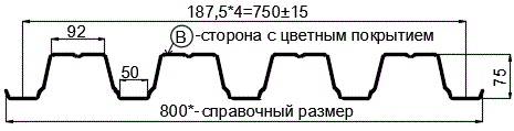 Фото: Профнастил Н75 х 750 - B (ПЭ-01-8017-1) в Белоозерском