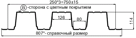 Фото: Профнастил Н114 х 750 - B (ПЭ-01-9003-0.8) в Белоозерском