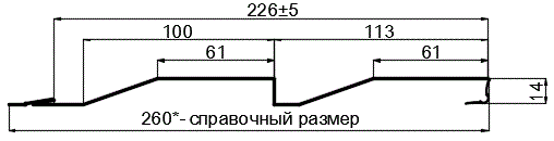 Фото: Сайдинг МП СК-14х226 (ПЭ-01-RR32-0.45) в Белоозерском