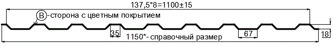 Фото: Профнастил МП20 х 1100 - B (ПЭ-01-5005-0.4±0.08мм) в Белоозерском