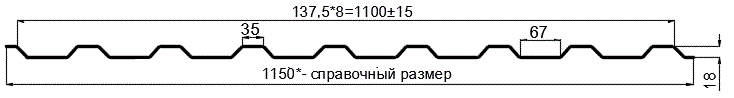 Фото: Профнастил оцинкованный МП20 х 1100 (ОЦ-01-БЦ-0.55) в Белоозерском