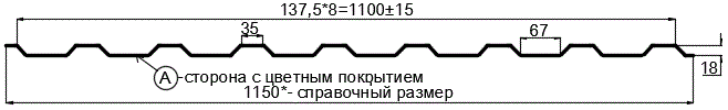 Фото: Профнастил МП20 х 1100 - A (ПЭ-01-3011-0.7) в Белоозерском