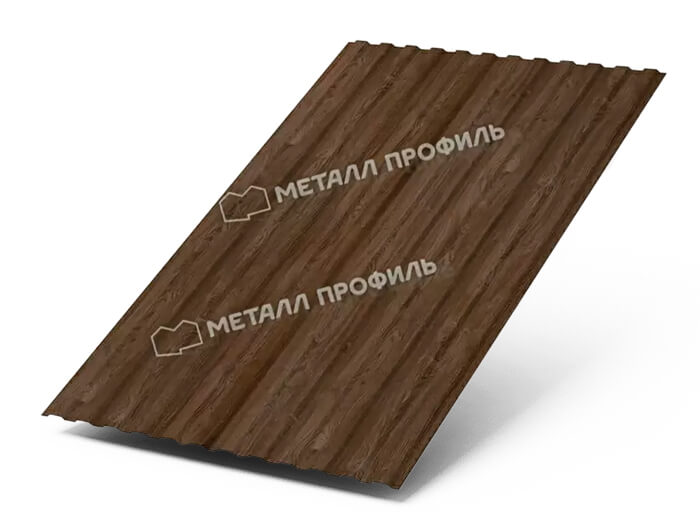 Фото: Профнастил МП10 х 1100 - B (ECOSTEEL_MA_Д-01-МореныйДуб-0.5) в Белоозерском