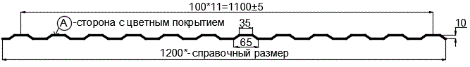 Фото: Профнастил МП10 х 1100 - A (ПЭ-01-3011-0.45) в Белоозерском