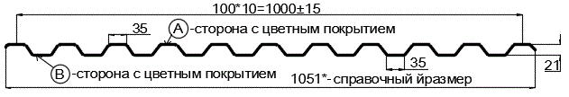 Фото: Профнастил С21 х 1000 - A (ECOSTEEL_MA_Д-12-Античный Дуб-0.45) в Белоозерском