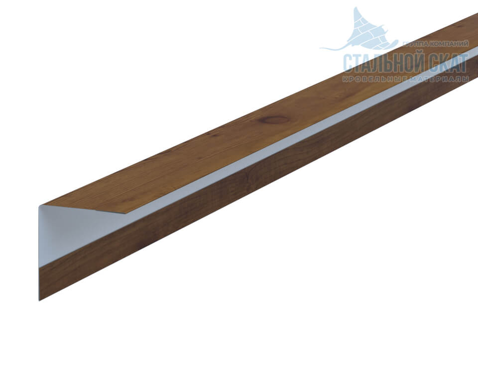 Фото: Планка угла наружного 30х30х3000 (ECOSTEEL_T-12-Дуб-0.45) в Белоозерском