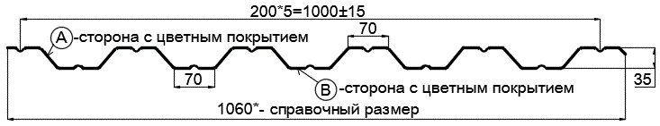 Фото: Профнастил НС35 х 1000 - A Двусторонний (VikingMP_Д-01-8017-0.45) в Белоозерском